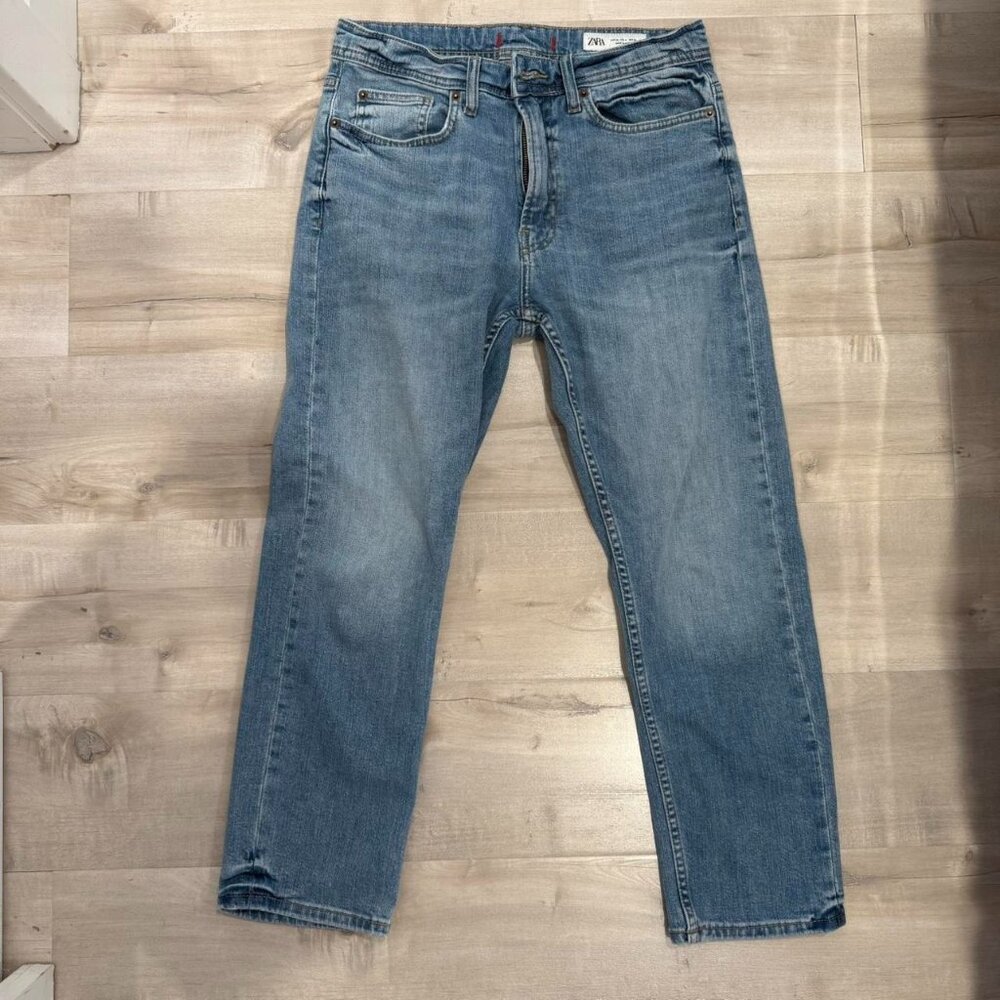 Zara relaxed mid waist jeans